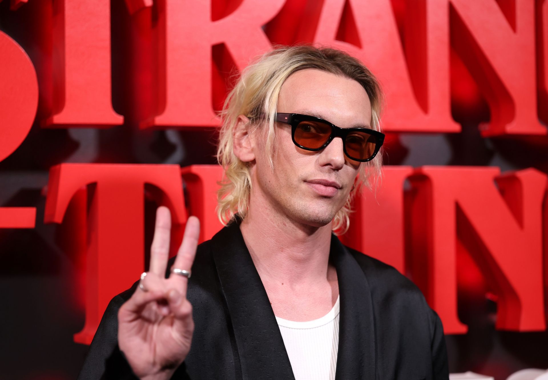 Jamie Campbell Bower attends the &quot;Stranger Things: The First Shadow&quot; Broadway Opening Night at Nederlander Theatre on April 22, 2025 in New York City | Image via: Getty