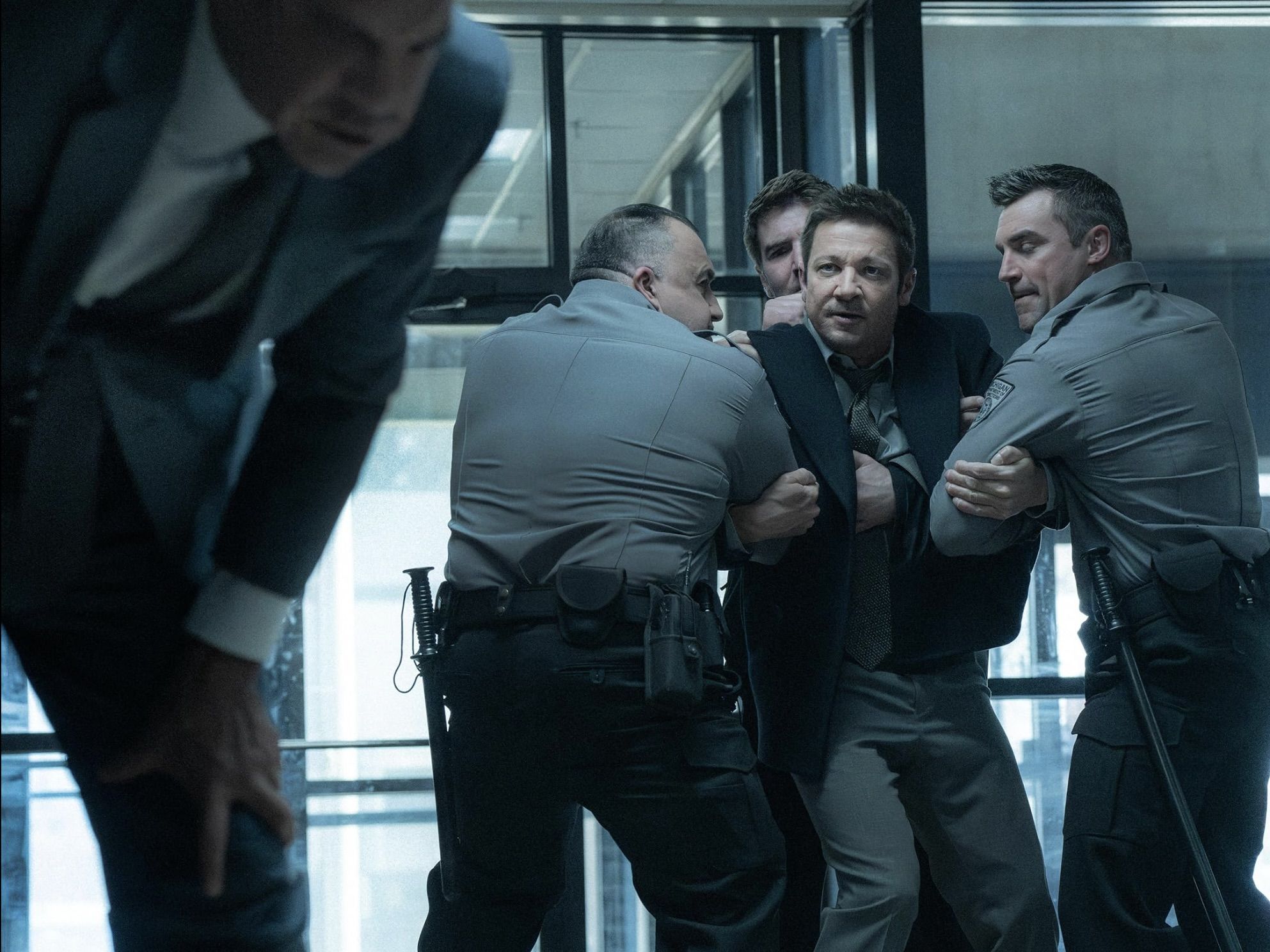 The Paramount+ crime drama, starring Jeremy Renner, delves further into the grey areas of morality in a town run by violence. (Paramount+)