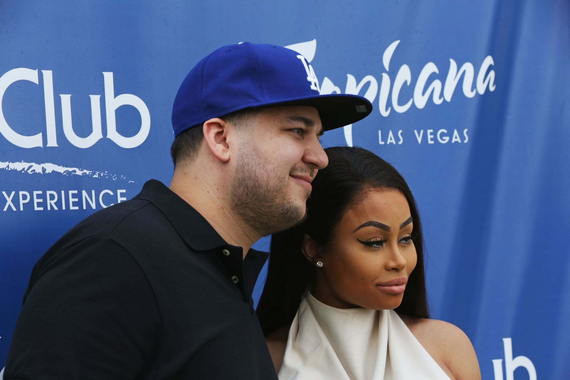 Rob Kardashian And Blac Chyna At Sky Beach Club - Source: Getty
