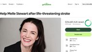 Melle Stewart's fundraiser in 2021. (Image via GoFundMe)