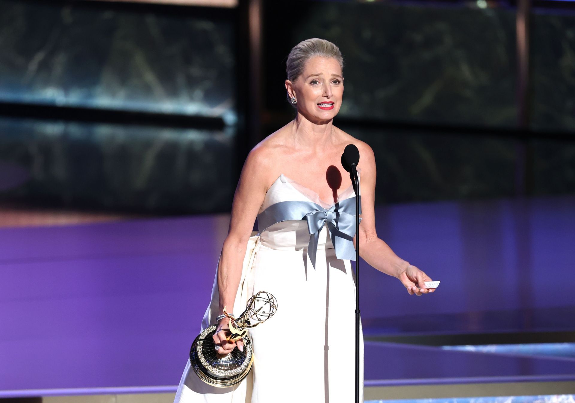 Katherine LaNasa accepts the Outstanding Supporting Actress in a Drama Series award for &quot;The Pitt&quot; - Source: Getty