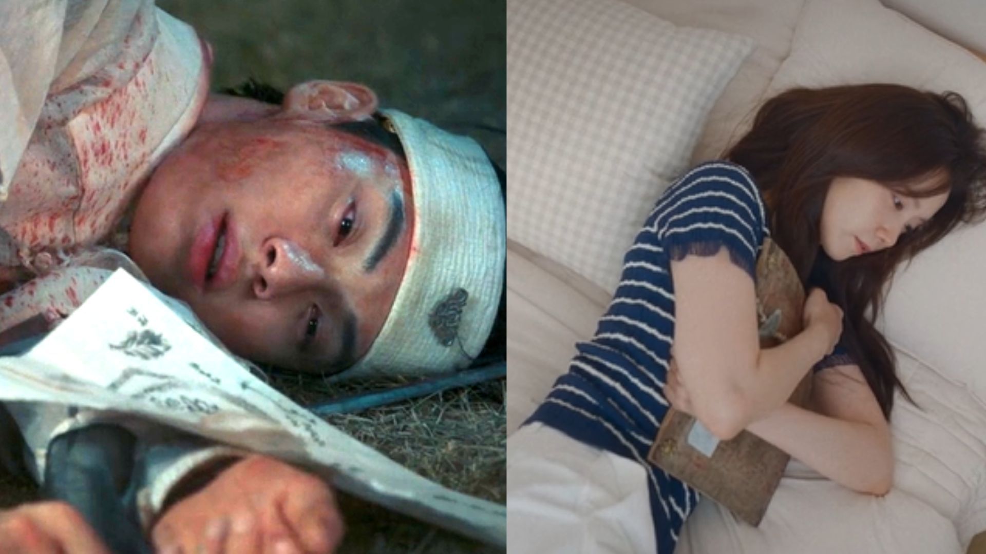 King Lee-heon with the torn page while Ji-young held the book (Image via Netflix)