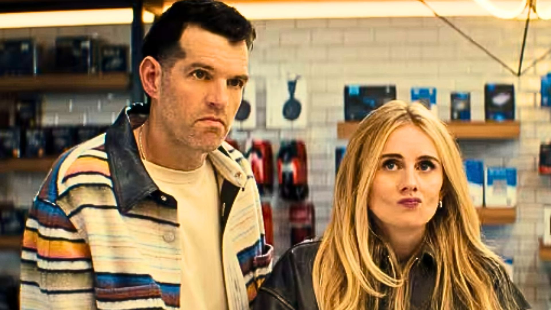 Timothy Simons as Sasha and Justine Lupe as Morgan (Image via Netflix)