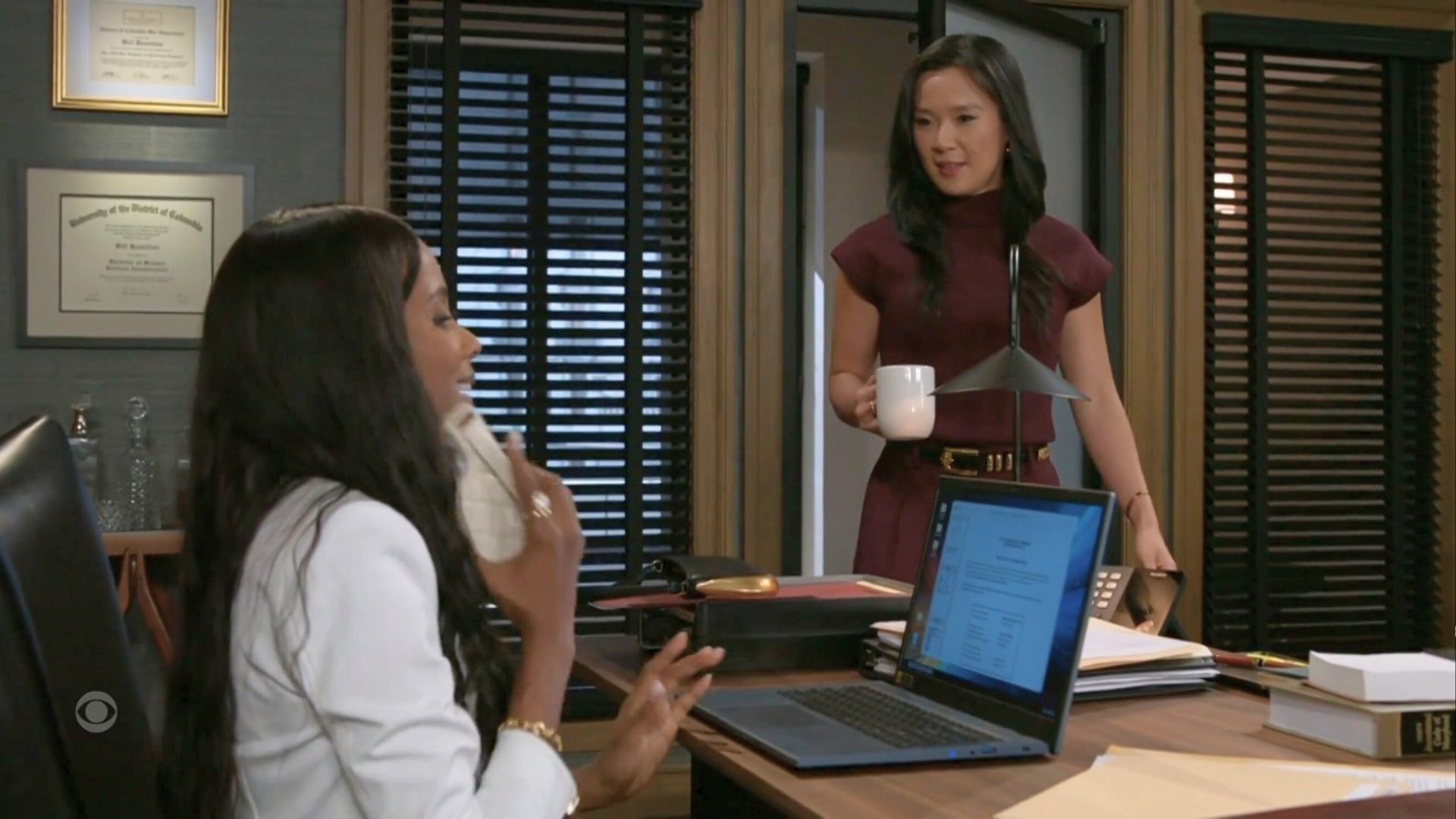 Beyond the Gates: Caroline is so close to thwarting Hayley | Image: CBS