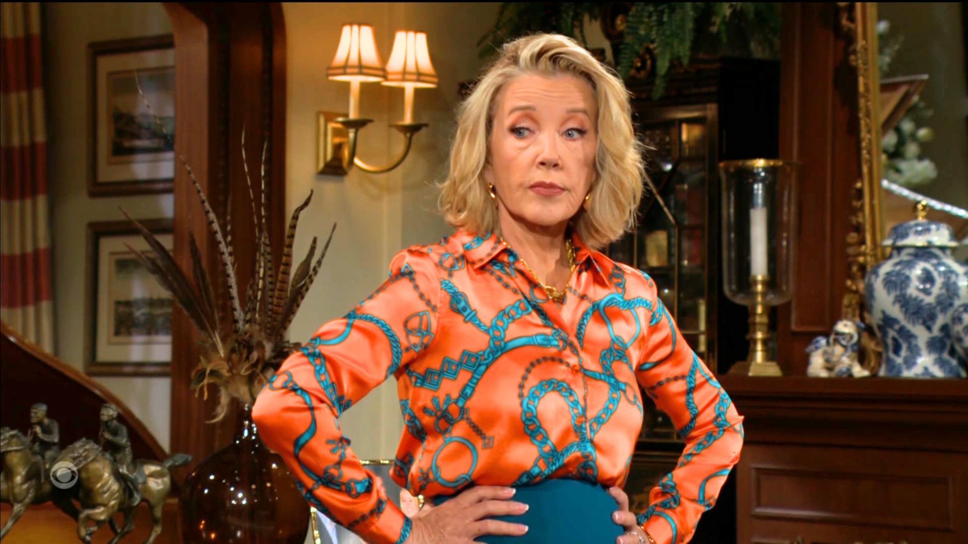 Nikki Newman (Melody Thomas Scott) is headed to the West Coast on The Young and the Restless | Image: CBS