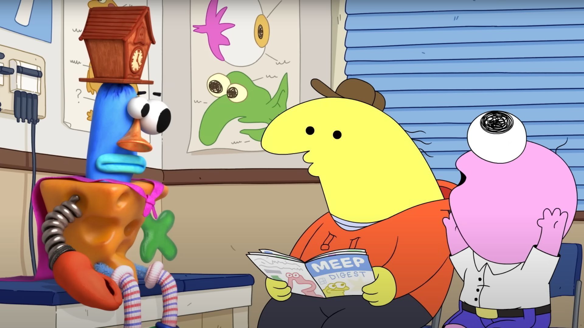Who voices Silly Samuel in Smiling Friends? (Image via YouTube/Adult Swim)