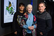 Jane Screening with Dr Jane Goodall in her Hometown of Bournemouth with her son Grub and grandson Nick - Source: Getty