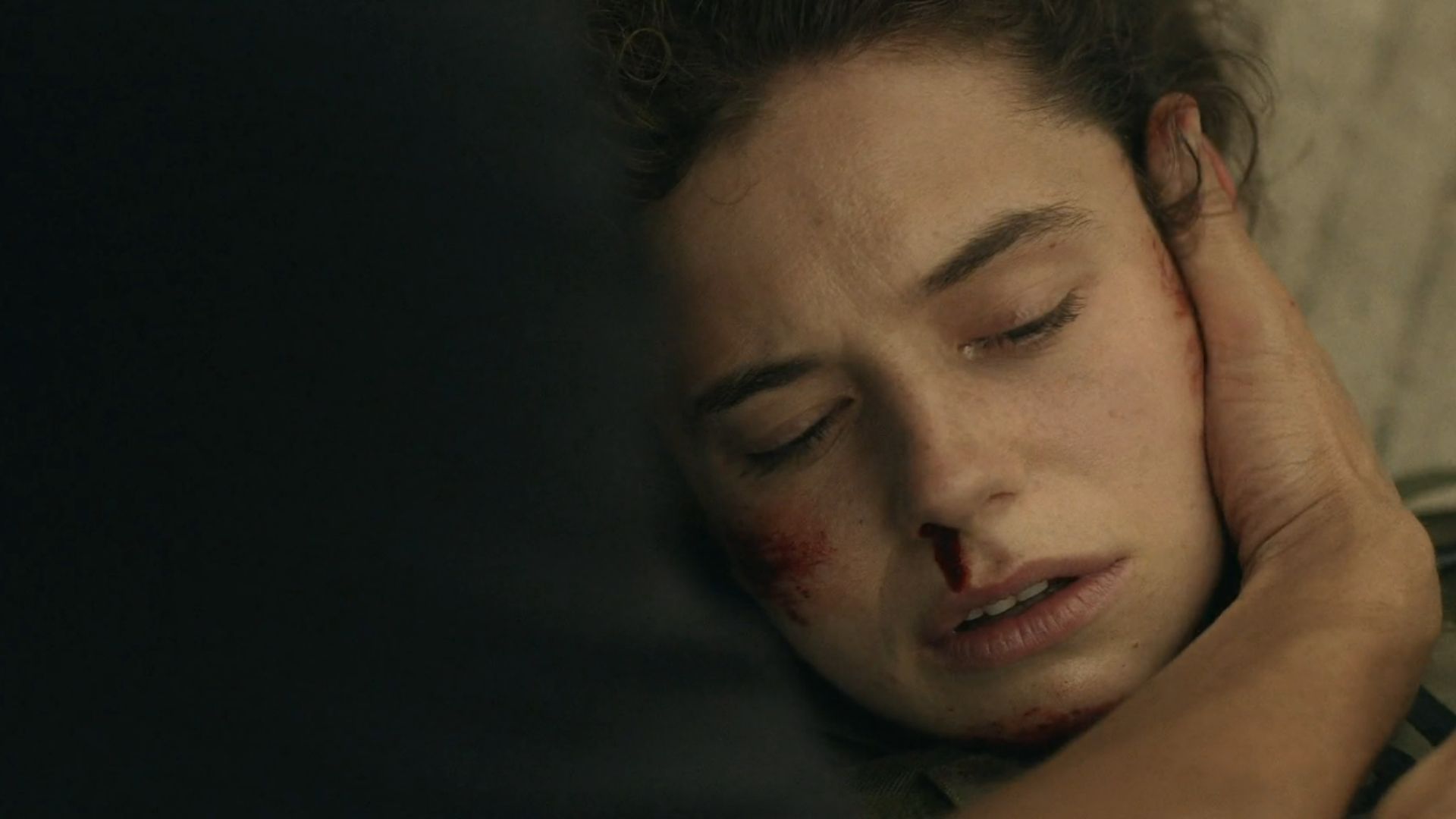 Lizzie Stover (Alison Oliver) on Episode 6 of Task. (Image Via: HBO)