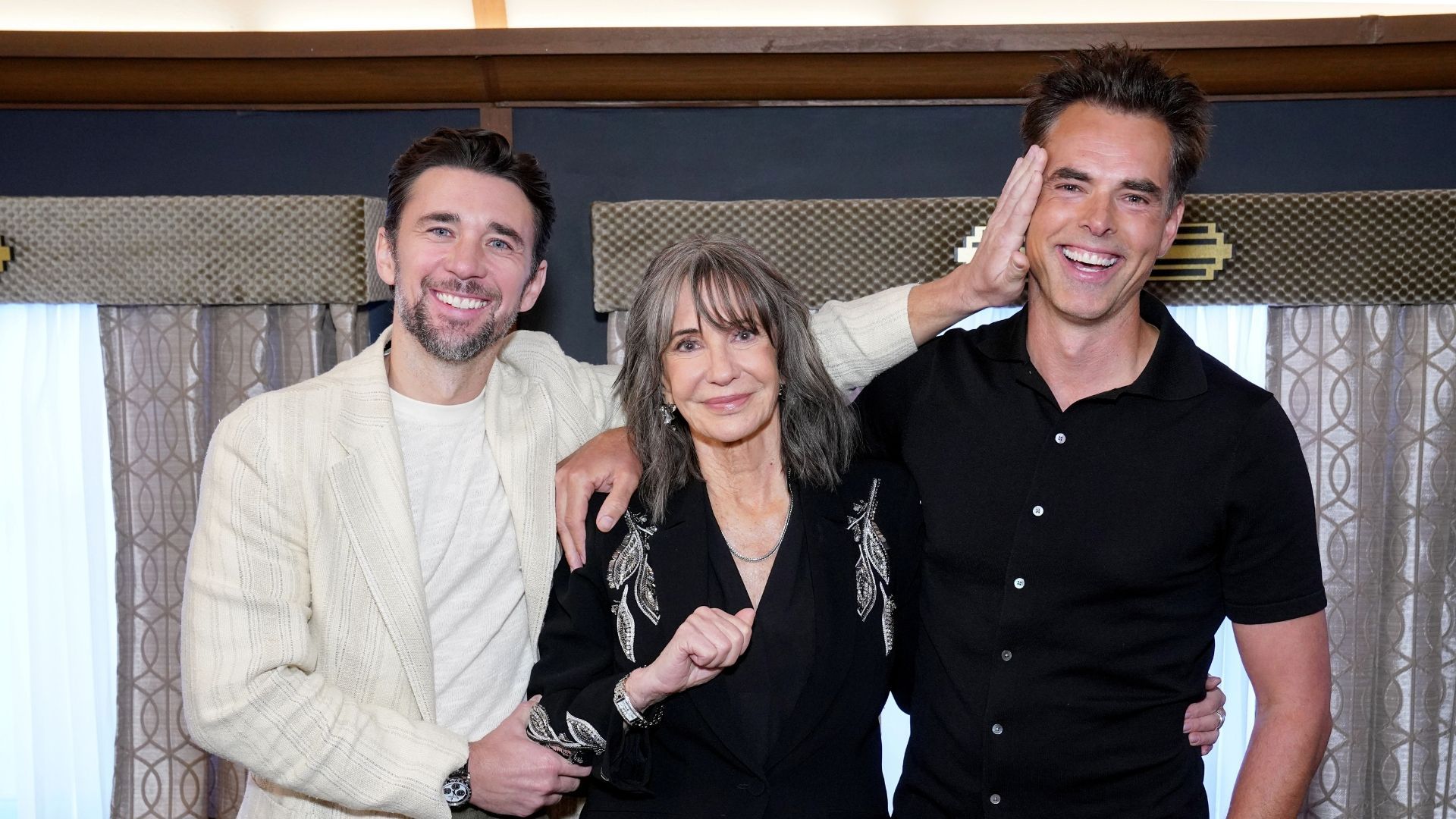 The Young and the Restless: A light hearted moment between Jill, Cane and Billy on the train | Image: JPI