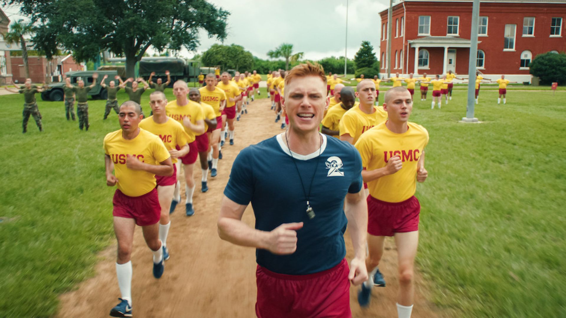 The sergeant training the young men (Image via Netflix)