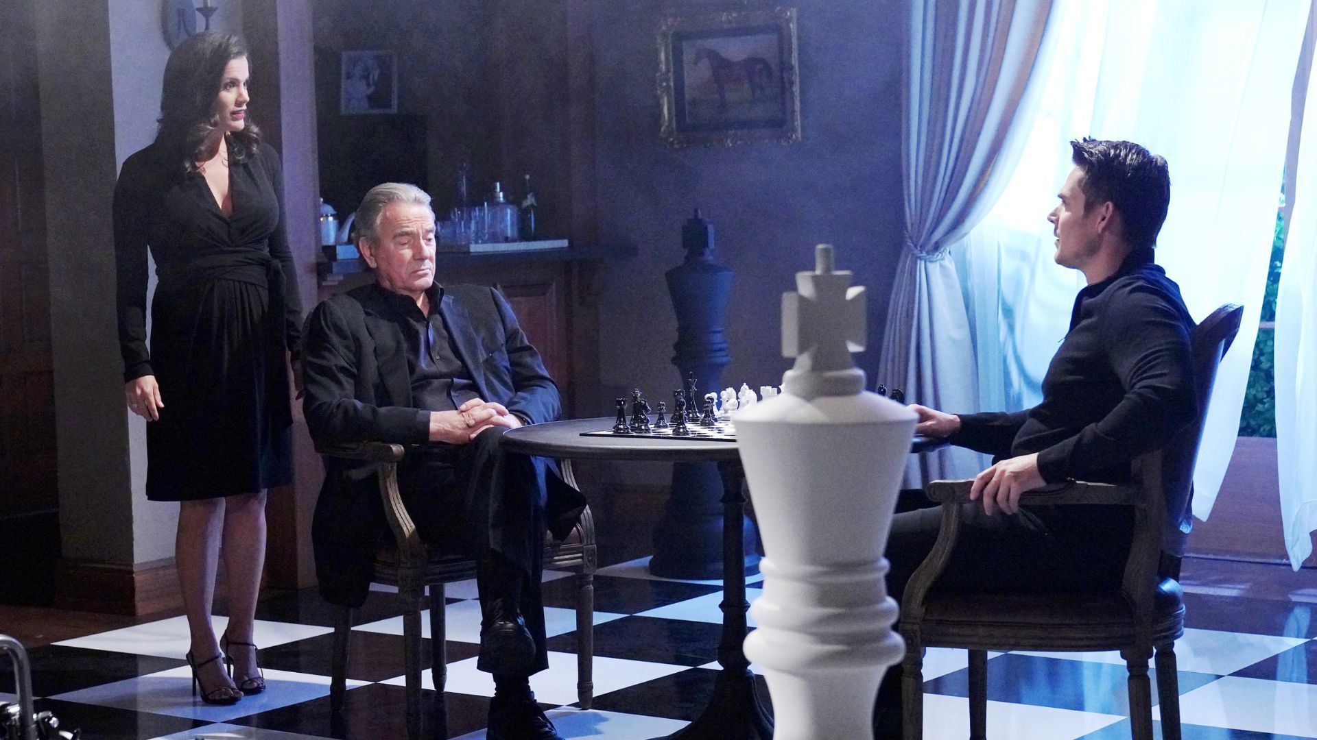 Chelsea (Melissa Claire Egan) does not want to be a pawn in Victor&#039;s (Eric Braeden) games with Adam (Mark Grossman) and other players on The Young and the Restless | Image: JPI