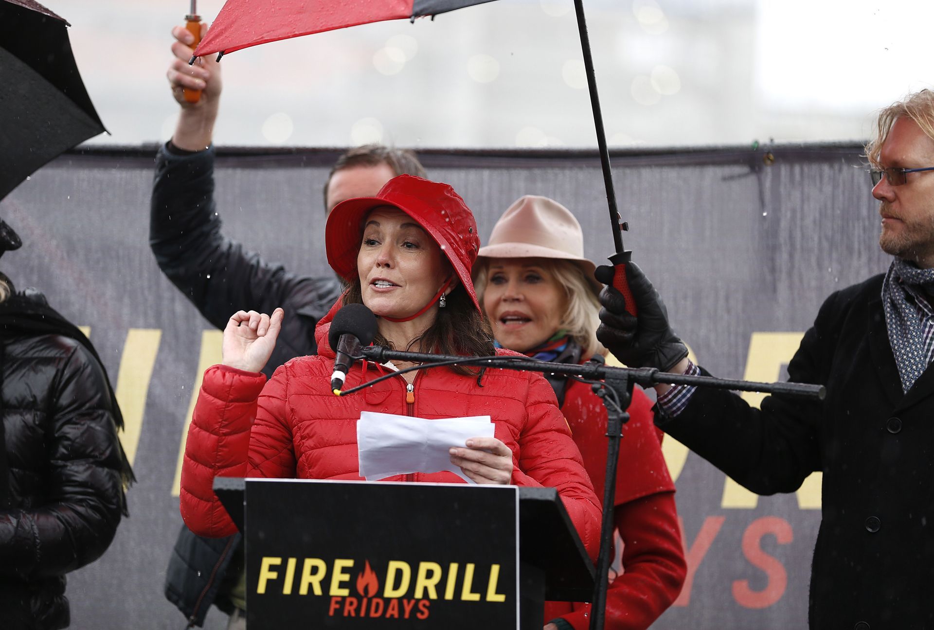 &quot;Fire Drill Friday&quot; Climate Change Protest - Source: Getty