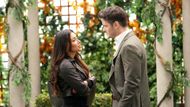 Audra Charles (Zuleyka Silver) and Kyle Abbott (Michael Mealor) on The Young and the Restless | Image: JPI