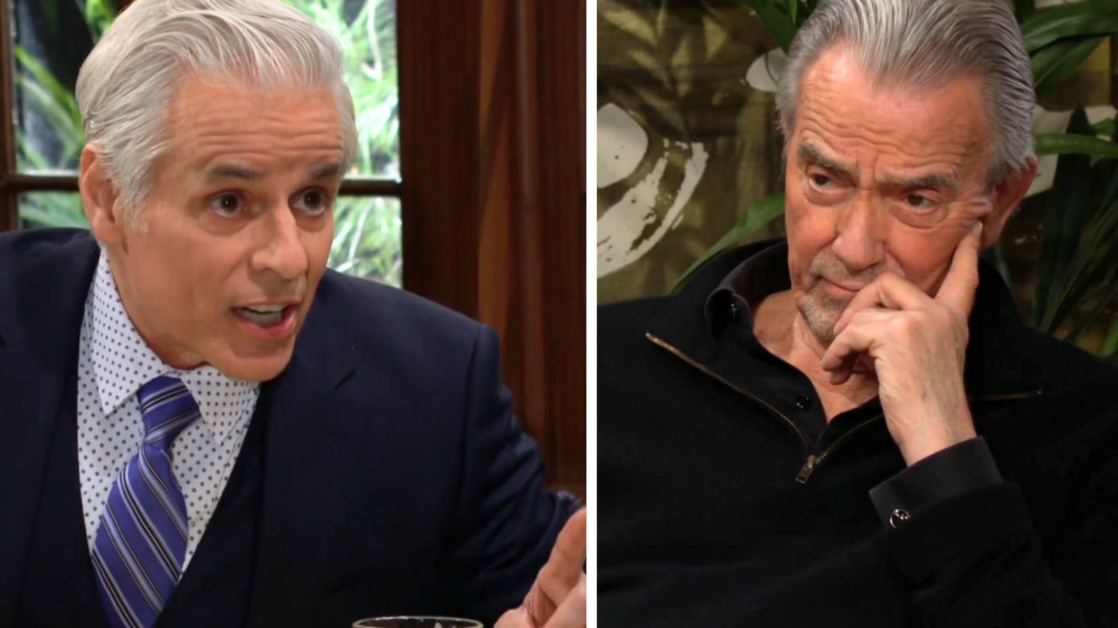 Christian LeBlanc (Michael) and Eric Braeden (Victor) on The Young and the Restless | Image: CBS