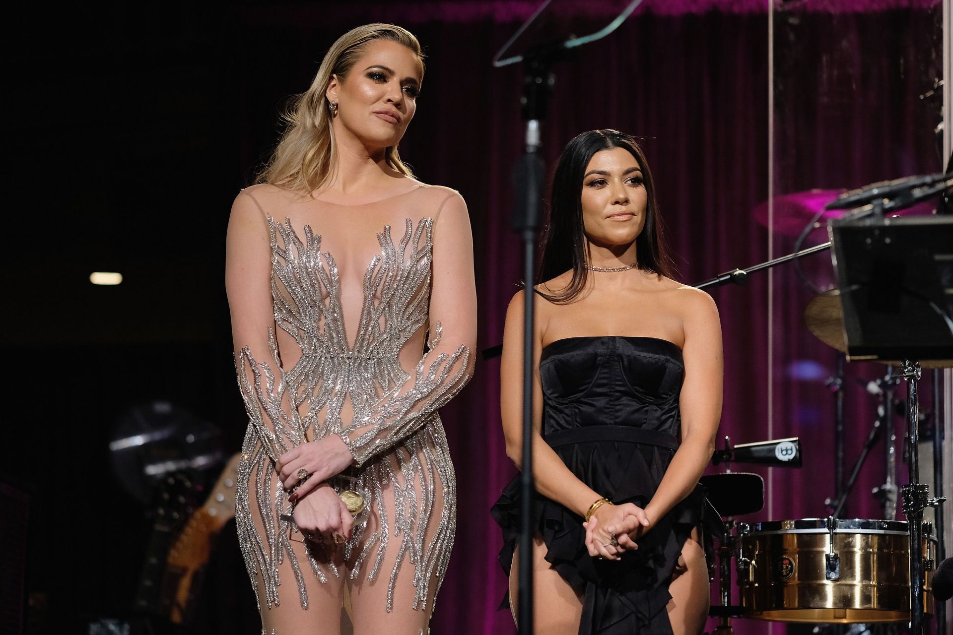 Khloe and Kourtney Kardashian at Gabrielle&#039;s Angel Foundation For Cancer Research Hosts Angel Ball 2016 - Inside - Source: Getty