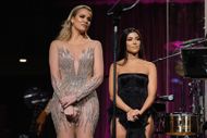 Khloe and Kourtney Kardashian at Gabrielle's Angel Foundation For Cancer Research Hosts Angel Ball 2016 - Inside - Source: Getty