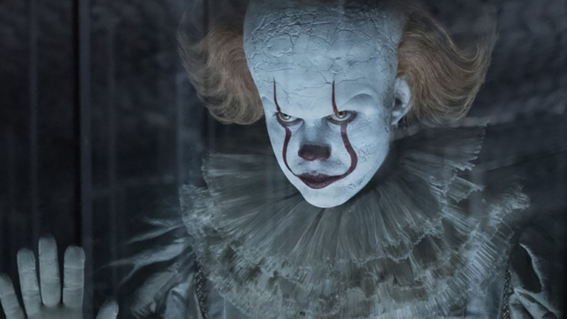 Bill Skarsg&aring;rd back as Pennywise on IT. (Image Via: Instagram/@it_official)