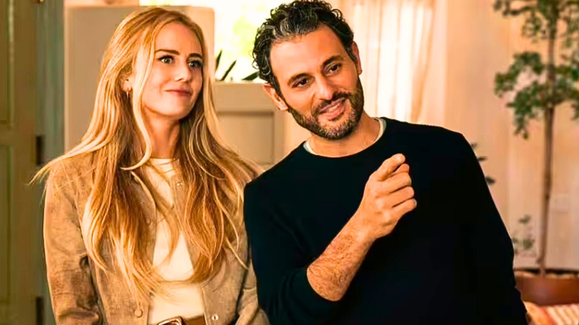 Justine Lupe as Morgan and Arian Moayed as Dr. Andy in Nobody Wants This Season 2 (Image via Netflix)