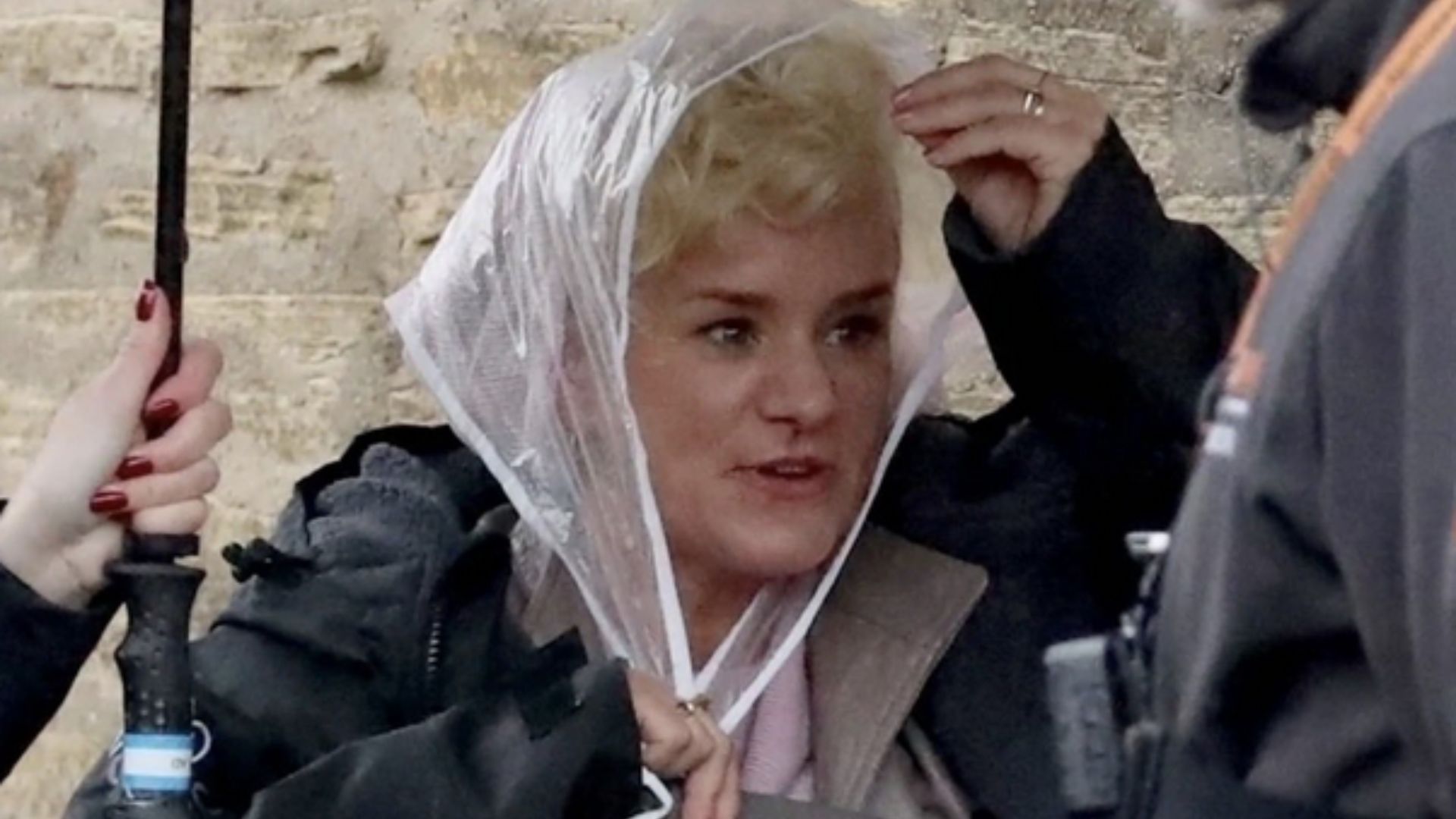 Set photo of Rachael Wooding in full costume via. a post on X @HPMoviesNews 