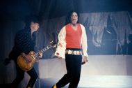 Michael Jackson and Slash on Music Television - Source: Getty