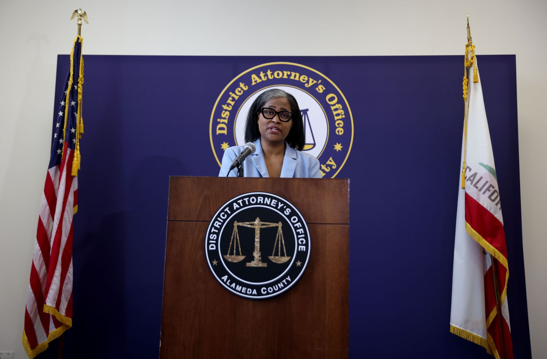 Alameda County District Attorney Press Conference - Source: Getty