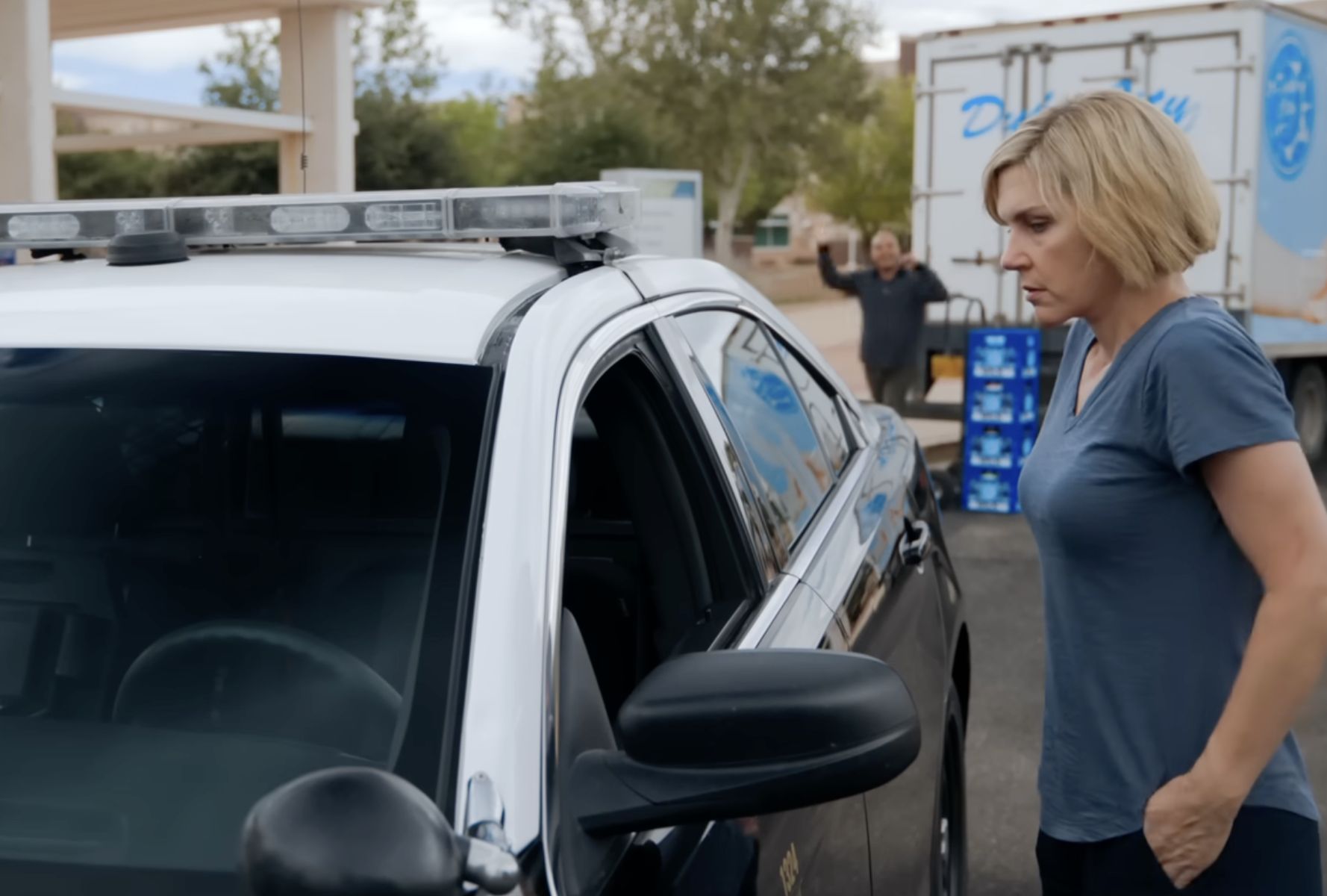 Pluribus Episode 4: Why does Manousos write &quot;es Turca&quot;? (Image Via Apple TV)