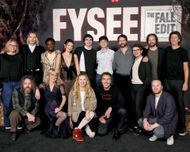 Netflix's "Stranger Things" cast with Shawn Levy - Source: Getty