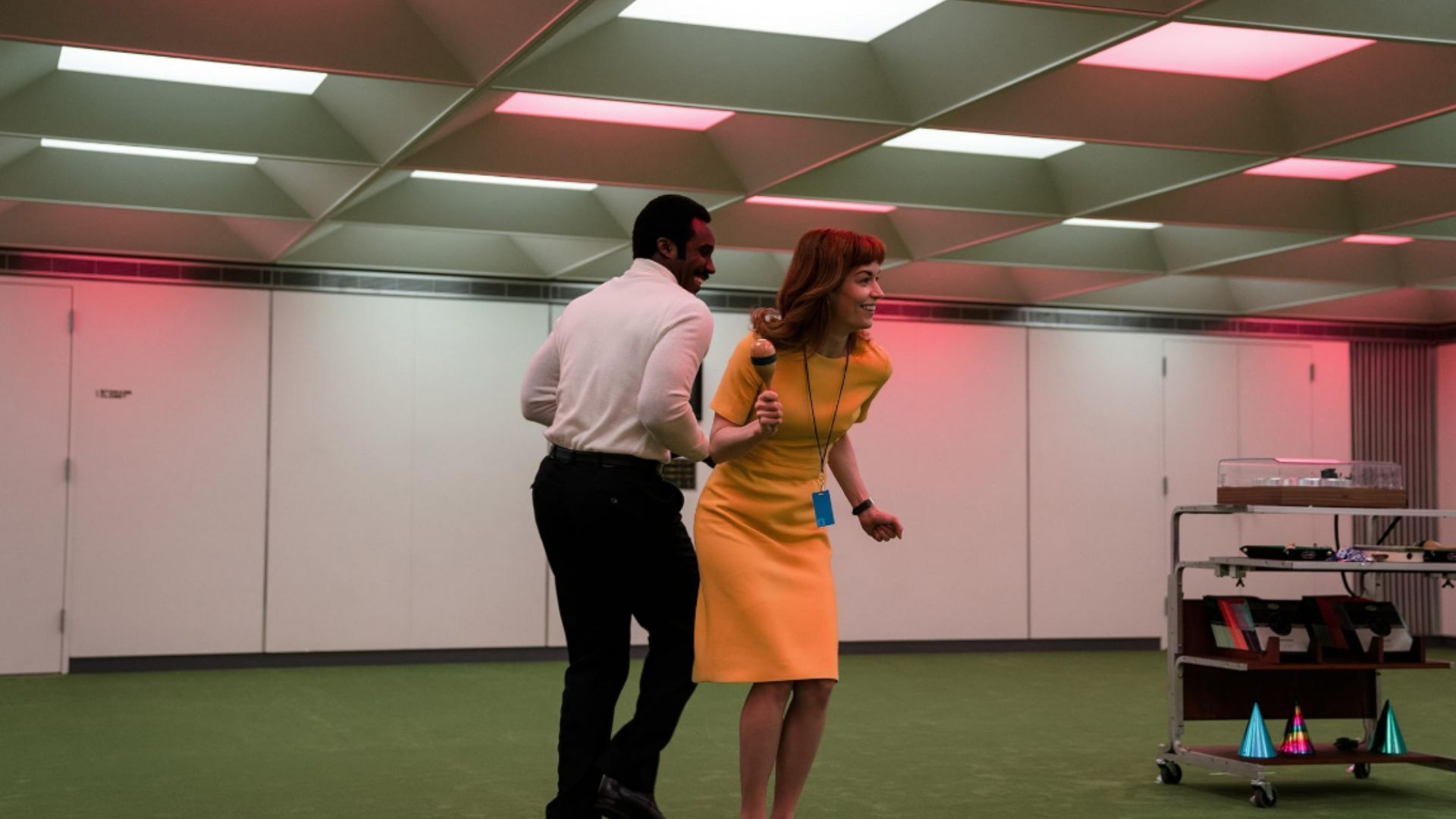 Britt Lower and Tramell Tillman in Severance (Image via Apple TV)