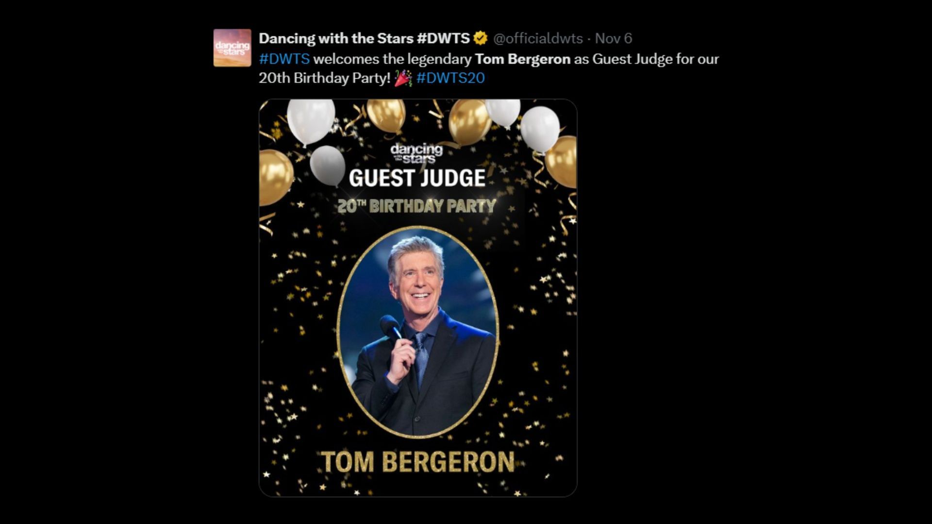 Tom Bergeron has returned as a guest judge on &#039;Dancing With the Stars.&#039; (Image via X)