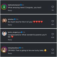 Co-stars congratulated them on their pregnancy (Image via Instagram/@erinkrakow)