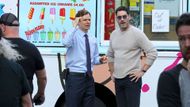 Nick Gehlfuss and Tom Ellis are seen on the set of the CIA (Image via Getty)