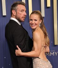 Dax Shepard and Kristen Bell attending this year's Primetime Emmy Awards in Los Angeles (Image via Getty)