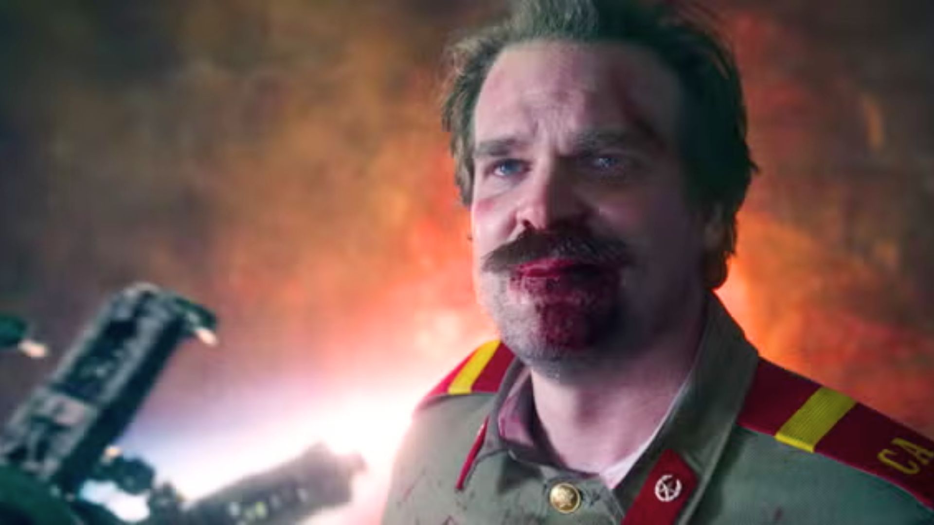 During Hopper&#039;s sacrifice in Stranger Things Season 3 | Image via Netflix