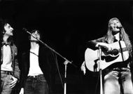 Joni Mitchell Performs In Amsterdam with Jackson Browne in 1972 - Source: Getty