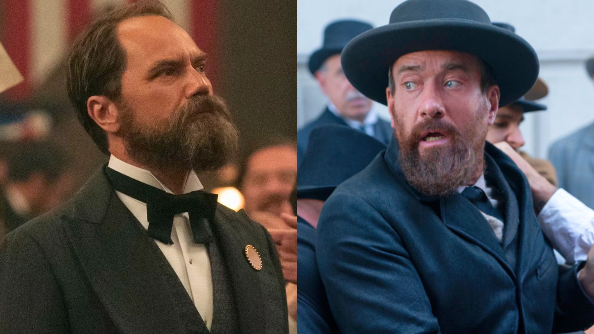 Michael Shannon as President James Garfield and Matthew Macfadyen as Charles Guiteau in Death by Lightning finale (Image via Netflix)
