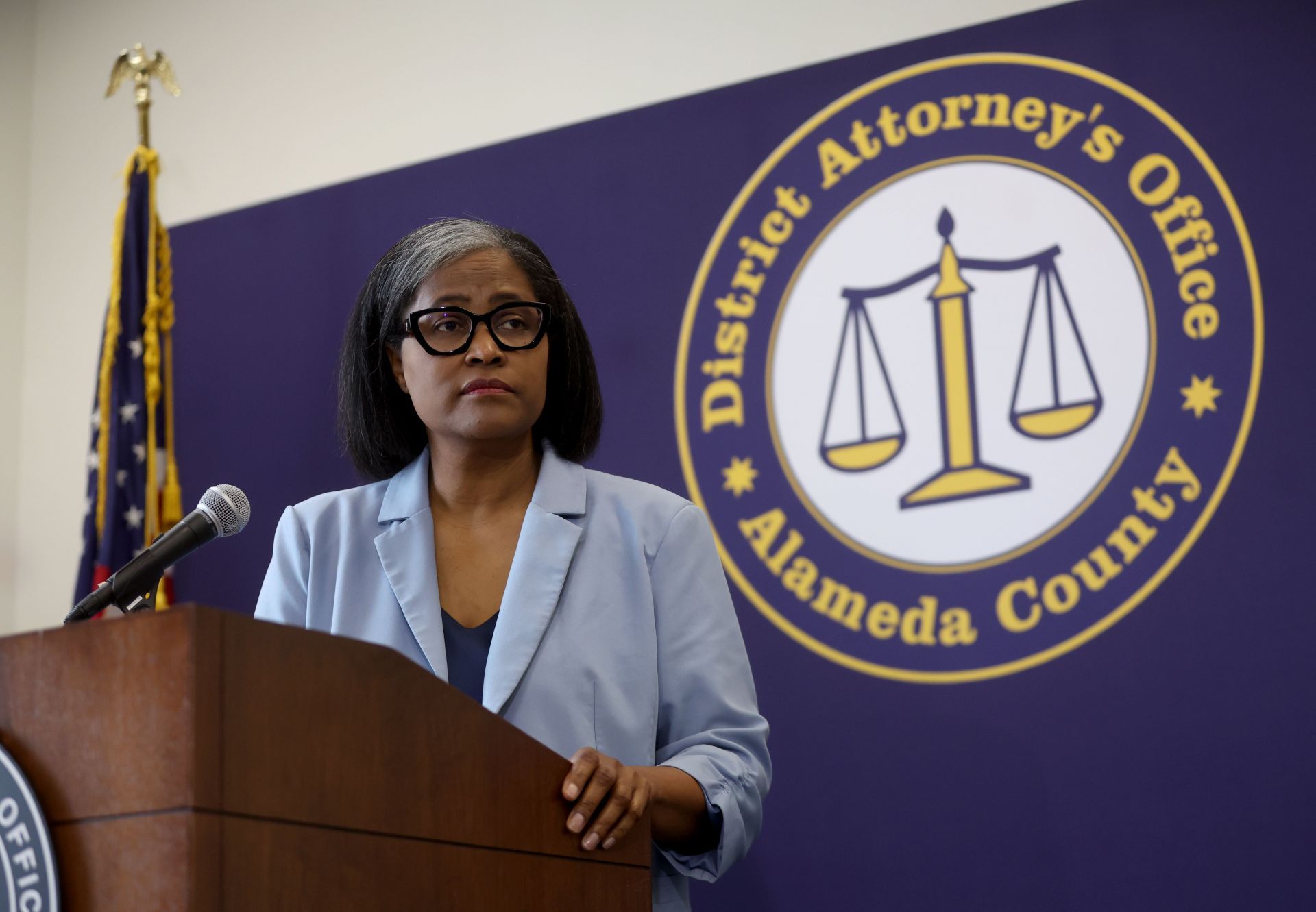 Alameda County District Attorney Press Conference (Image via Getty)