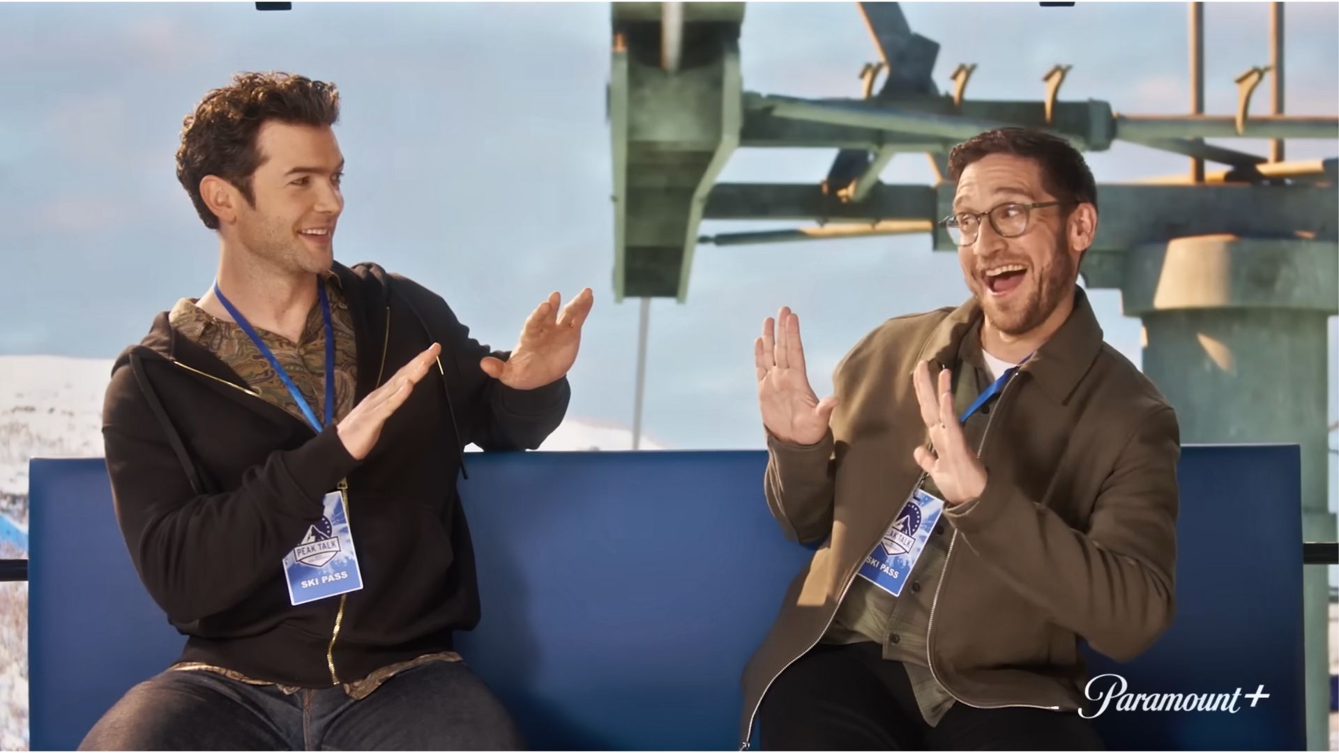 A still from Ethan Peck&#039;s interview with Josh Horowitz (Image via YouTube/ Paramount Plus)