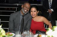 Brian McKnight and Leilani Mendoza At Celebrity Fight Night XXV - Backstage and Audience - Source: Getty