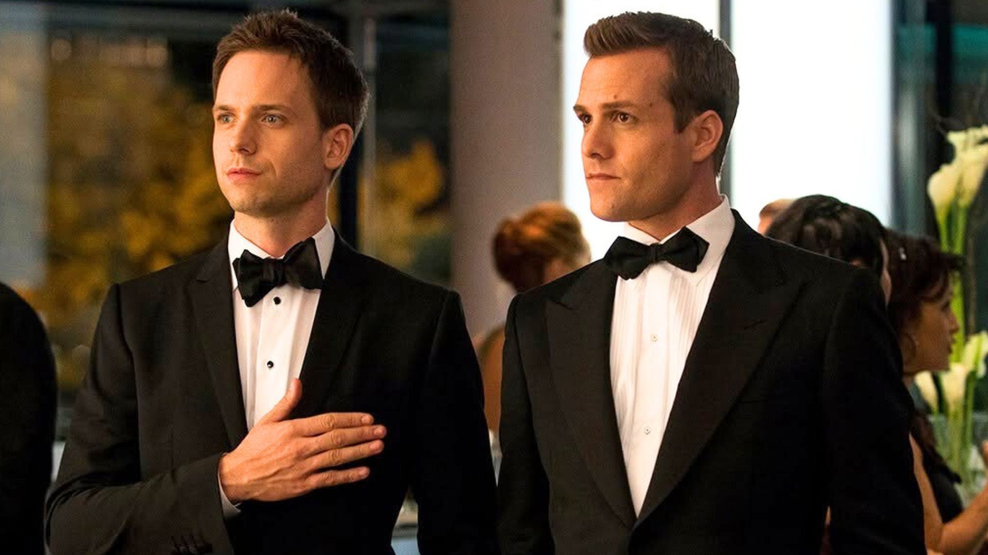 Patrick J. Adams and Gabriel Macht in Suits | Image via Instagram: suitspeacock