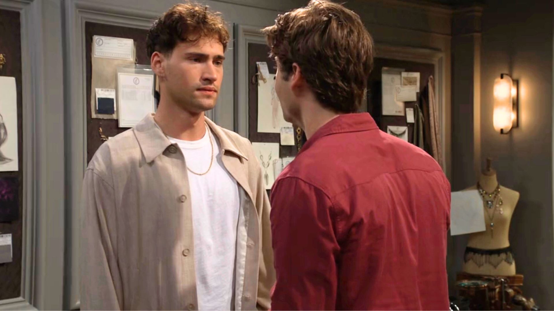 Deke listens to Remy beg for forgiveness on The Bold and the Beautiful | Image: CBS