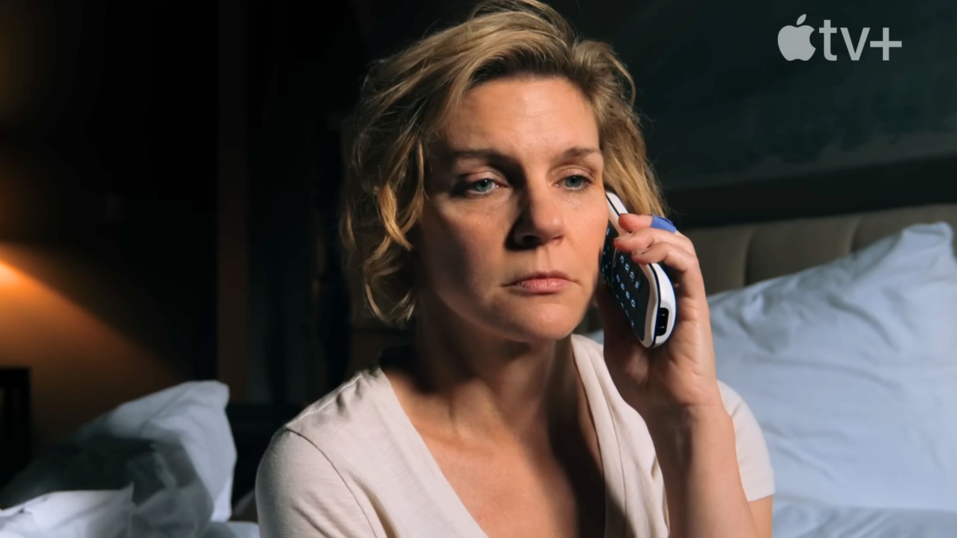 Rhea Seehorn in Pluribus | Image via YouTube/Apple TV