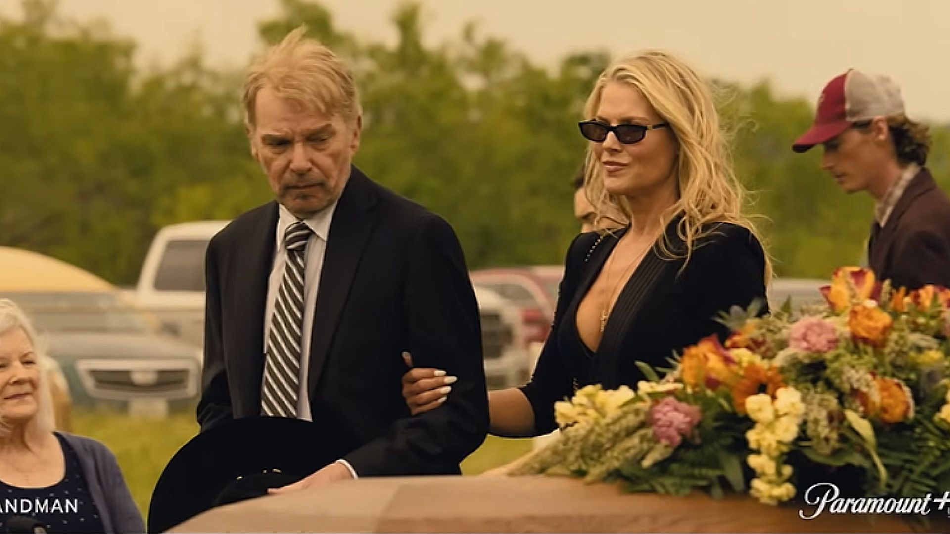 Tommy and Angela (Image via Landman Official YouTube)