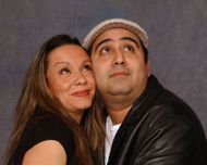 Comedian Jeff Garcia and Lisa Garcia Portrait Session at The Ice House - February 22, 2007 - Source: Getty