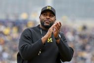 Sherrone Moore at Michigan Maize vs Blue Spring Game - Source: Getty