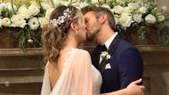 Hope and Liam kiss at their wedding on The Bold and the Beautiful | Image: CBS