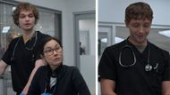 Joy Kwon and James Ogilvie with Whitaker in The Pitt Season 2, Ep. 1 (Via: HBO Max)