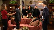 Diane, Jack, Matt, Kyle, and Abbott guards on The Young and the Restless | Image: CBS